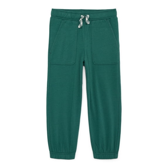 Wonder Nation Little Boys Solid Fleece Joggers, Size 4-10
