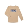 thumbnail image 1 of Wonder Nation Toddler Boys Front Back Graphic Tee with Long Sleeves, Sizes 4-10, 1 of 3