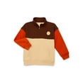 thumbnail image 1 of Wonder Nation Little Boys' Quarter Zip Colorblock Sweatshirt, Sizes 4-10, 1 of 3