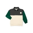 thumbnail image 1 of Wonder Nation Little Boys' Quarter Zip Colorblock Sweatshirt, Sizes 4-10, 1 of 3