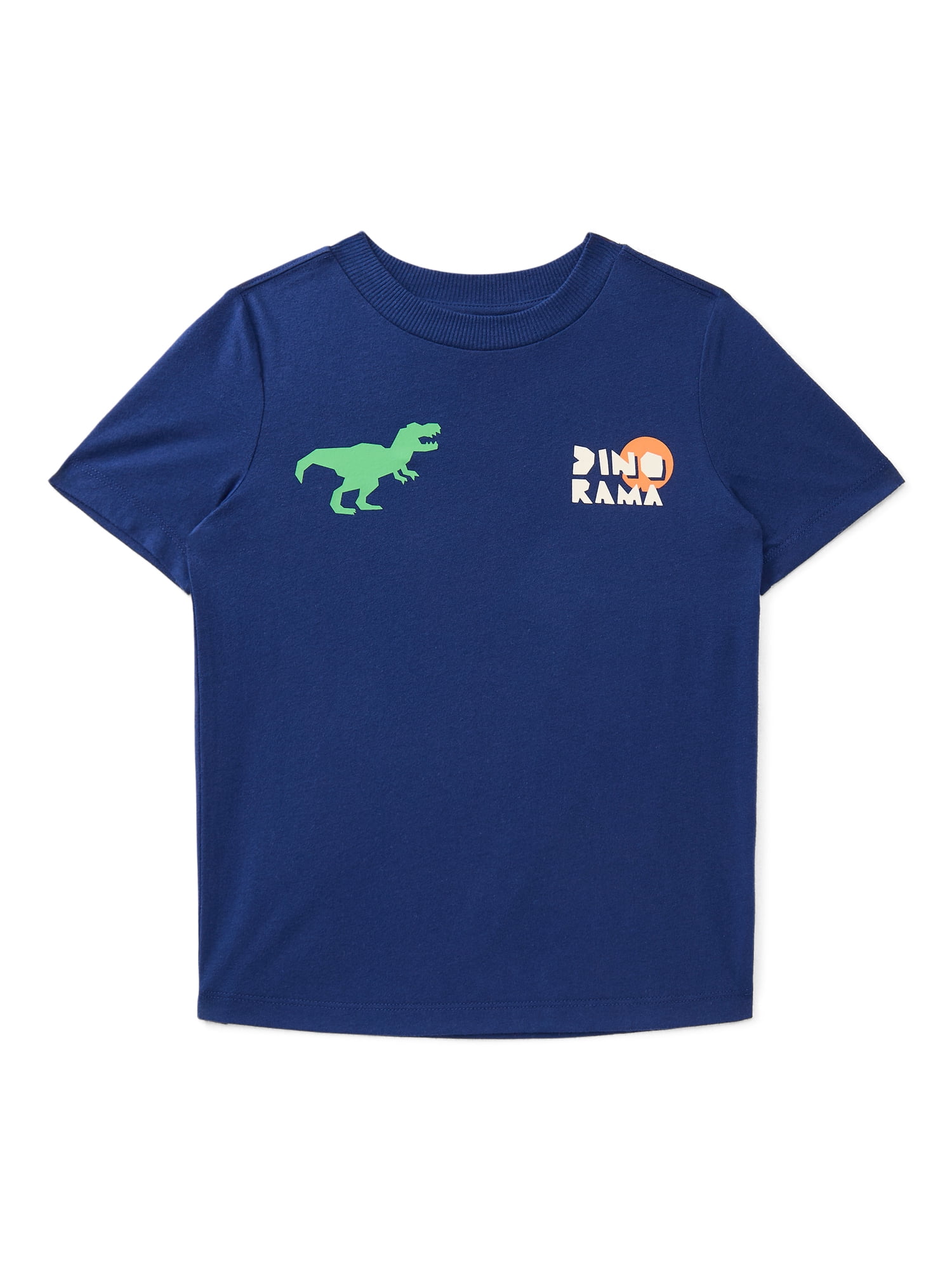 Wonder Nation Little Boys Dino Graphic Tee with Short Sleeves, Sizes 4-10