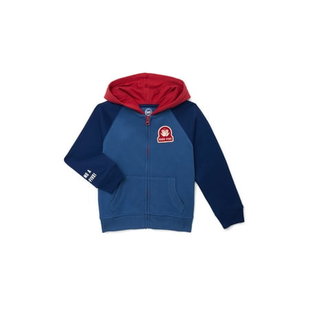 Wonder Nation Little Boy Long Sleeve Zip Up Hoodie, Sizes 4-10