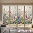 thumbnail image 1 of WNOOHIY 4 Panels Spring Colorful Garden Theme Butterfly Floral Pattern Light-filtering Curtains for Living Room, Bedroom, Outdoor Decoration, 1 of 6