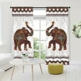 thumbnail image 1 of WNOOHIY Bohemian Mandala Elephant Animal Printed Window Curtains for Bedroom Living Room,2 Panels, 1 of 6