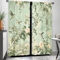 thumbnail image 1 of WNOOHIY Nature Style Flying Birds Floral Light-filtering Curtains for Living Room Bedroom Office Home Decoration, Set of 2 Panels, 1 of 8