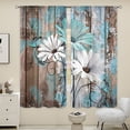 thumbnail image 1 of WNOOHIY Vintage Rustic Wooden Daisy Print Curtains for Bedroom,Dining Room, Living Room,2 Panels, 1 of 7