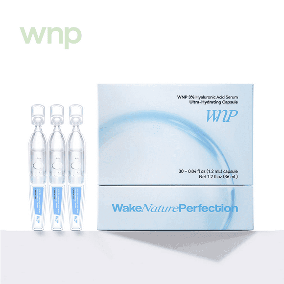 WNP Official Shop | WNP Ultra Hydrating Serum 3% Hyaluronic Acid for Smoother Skin, Pre-Makeup Skincare, Anti-Aging Face Serum, Single-Use Vials for Sensitive Skin, 4D Hyaluronic Acid, 1.2ml x 30