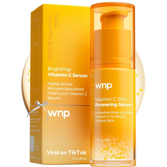WNP Vitamin C Brightening Serum with Hyaluronic Acid & Vitamin E, Dermatologist Tested Anti-Aging Treatment, 30ml