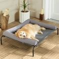 thumbnail image 1 of WNPETHOEM Dog Elevated Cooling Dog Bed, Raised Dog Cots Beds for Large Dogs, Outdoor Pet Bed for Large Dogs, Chew Proof Portable Cooling Pet Cot Skid-Resistant Feet, Frame with Breathable Mesh, 1 of 8
