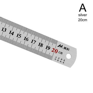 Small Metal Ruler 6 Inch (18cm) Brass Ruler for Bullet Journal with One Pen  Holder for Notebooks
