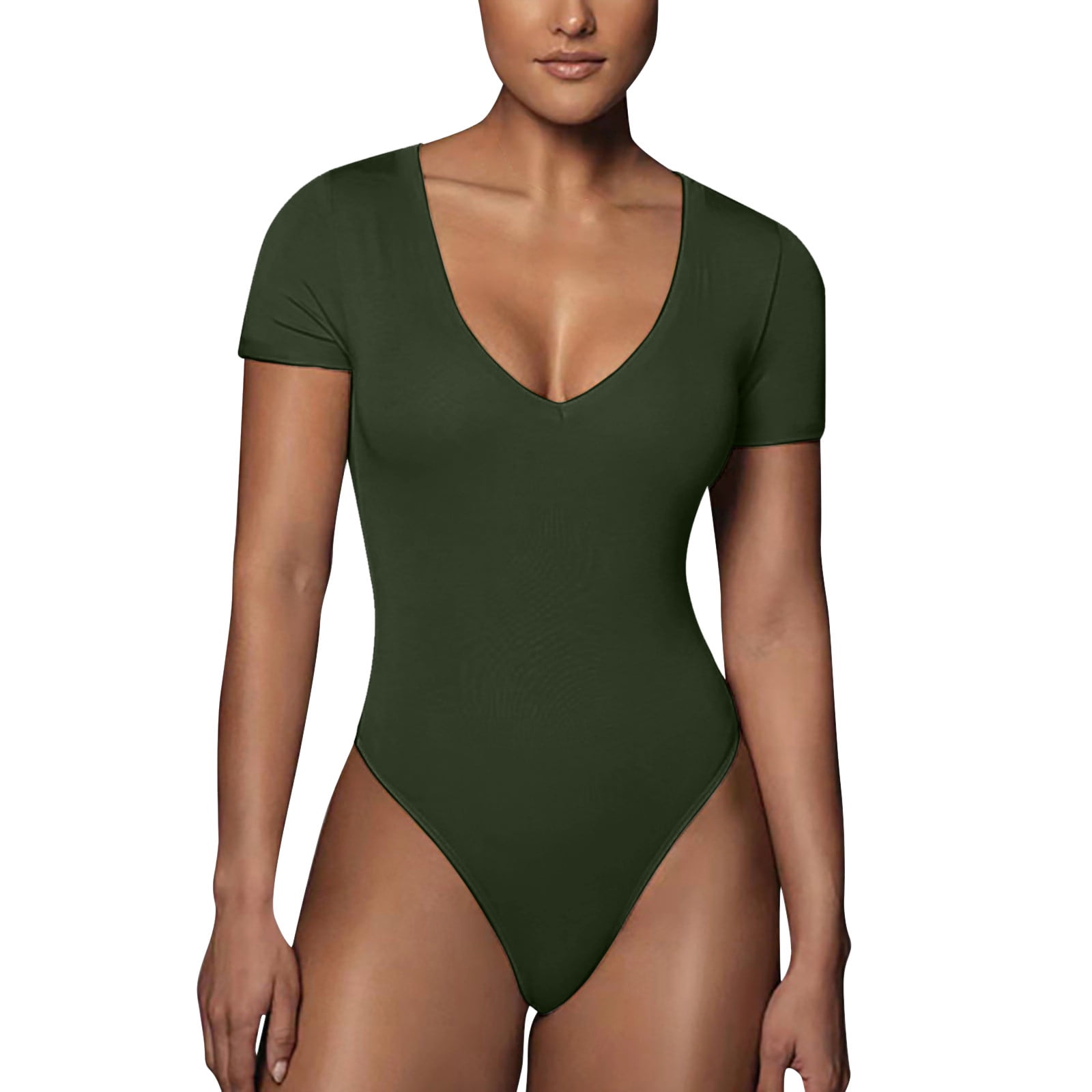 ワンピース水着 entire studios SS25 V NECK BODYSUIT (ES2603CR CR) WNVMWI-Bodysuits-for-Women-