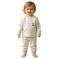thumbnail image 1 of WNVMWI Fall Baby Clothes for Girls 2 Piece Outfit Toddlers Thermal Underwear Set Long Sleeve Top And Pants Sets 80 Green, 1 of 4