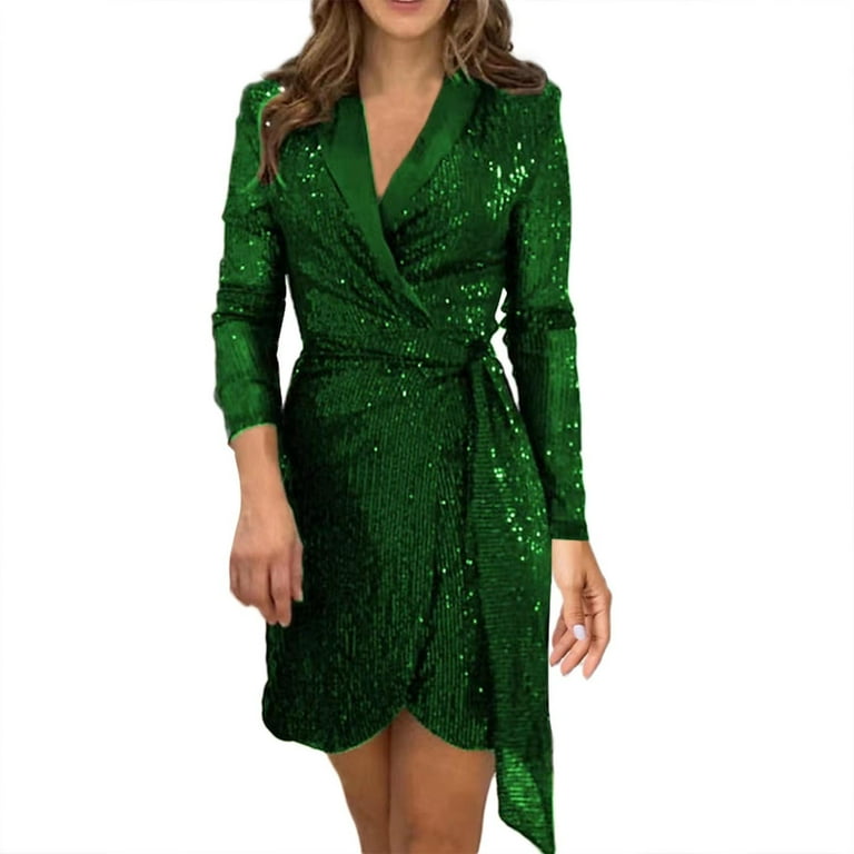 Elegant Formal Solid Sequins V Neck Evening Dress Dresses Elegant Formal Solid Sequins V Neck Evening Dress Dresses