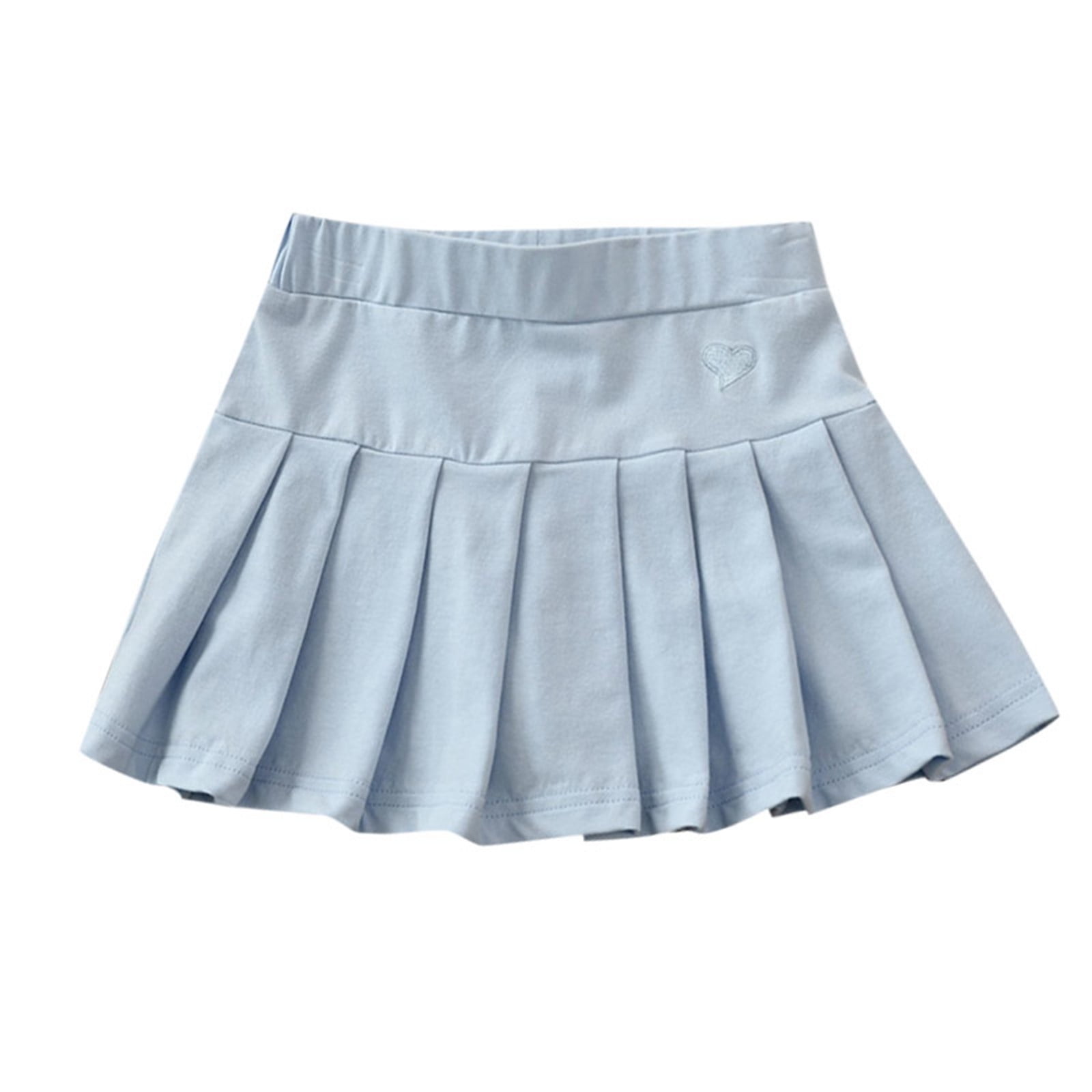Girls Blue Pleated Skirt