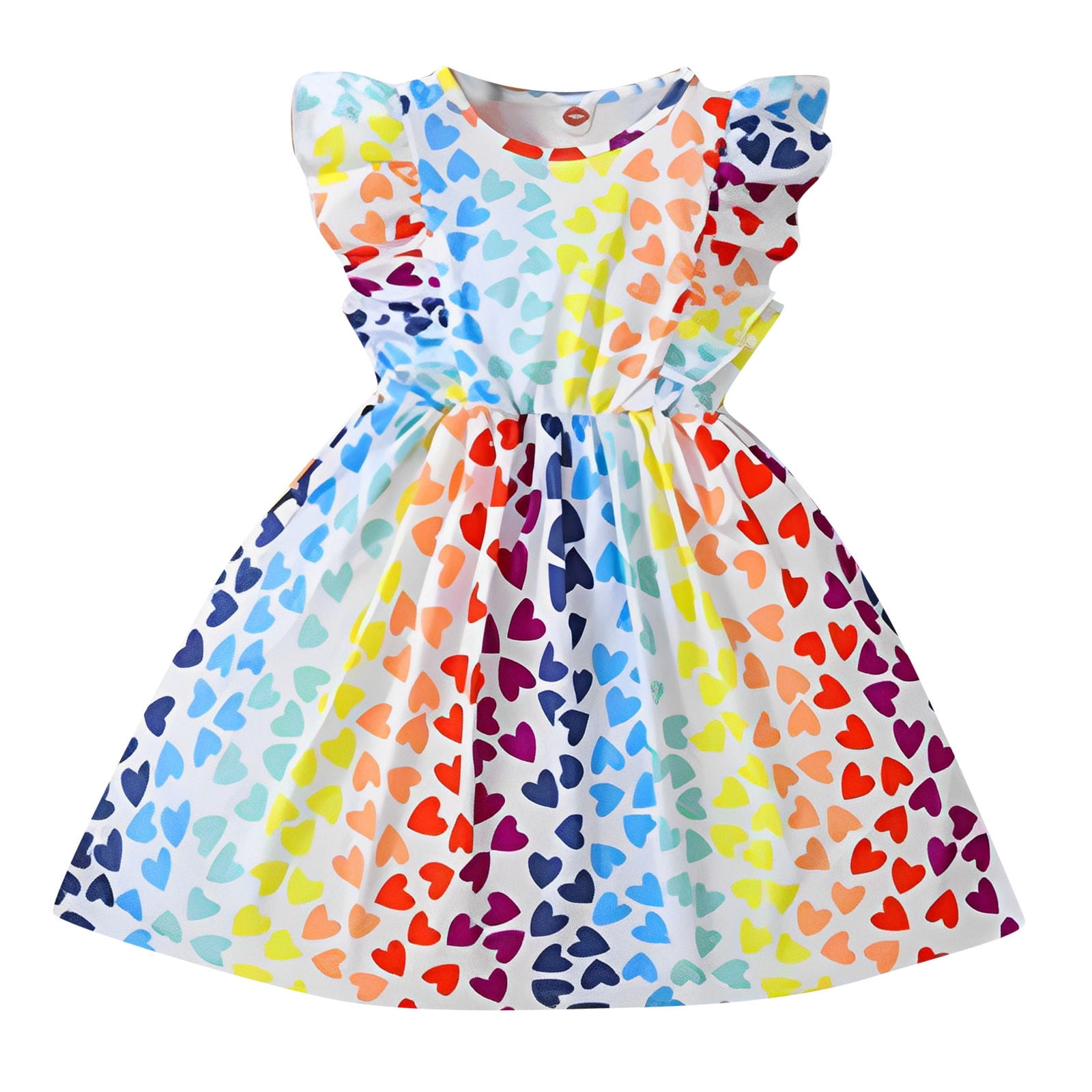 Baby Girl Mid-Season Hooded Dress In Dotted Design Yellow Color main image 0