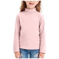 thumbnail image 1 of WNVMWI Kids Clothes Girls Long Sleeve Shirt Children Mock Neck Thermal Undershir Girl Slim Fit Stretchy Tee 7-8 Years Light Pink, 1 of 4