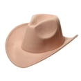 thumbnail image 1 of WNVMWI Kids Cowboy Hat Toddler Western Felt Hats Children Theme Party Headwear for Boy and Girls Parties Beige 4-10 Years, 1 of 4