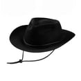 thumbnail image 1 of WNVMWI Kids Cowboy Hat Toddlers Western Headwear Children Adjustable Hats with Chin Strap for Boys Girls Theme Party Black 4-10 Years, 1 of 3