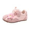 thumbnail image 1 of WNVMWI Little Girls Casual Flat Shoes Toddlers Lace Up Fashion Sneakers Children Soft Sole Cute Shoe Red Sizs 12.5, 1 of 5