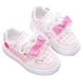 thumbnail image 1 of WNVMWI Little Girls Cute Sneakers Toddlers Lace-Up Walking Shoes Kids Fashion Sneaker Children Soft Soled Shoe Pink Sizs 1, 1 of 5