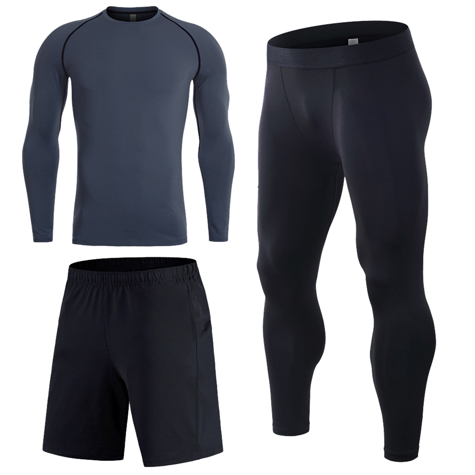Mens Four Seasons Simple Tight Fitness Running Stretch Basket Base - 7