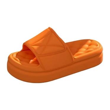 WNVMWI Platform Slippers for Women Summer Fashion Thick Bottom Open Toe Sandals Slipper Large Size No Slip Bathing Slippers Casual Comfy House Shoes 36