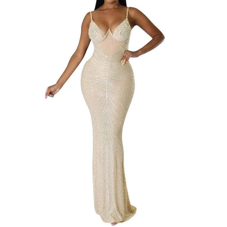 Sexy V Neck Sleeveless Evening Maxi Dress Sexy V Neck Sleeveless Evening Maxi Dress