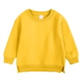 thumbnail image 1 of WNVMWI Toddler Clothes for Girls Long Sleeve Tops Childrens Crewneck Sweatshirt Kids Casual Pullover Tee Shirts 12-24 Months Yellow, 1 of 4