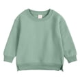 thumbnail image 1 of WNVMWI Toddler Clothes for Girls Long Sleeve Tops Childrens Crewneck Sweatshirt Kids Casual Pullover Tee Shirts 4-5 Years Green, 1 of 4