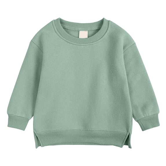 WNVMWI Toddler Clothes for Girls Long Sleeve Tops Childrens Crewneck Sweatshirt Kids Casual Pullover Tee Shirts 4-5 Years Green
