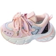 thumbnail image 1 of WNVMWI Toddler Girls Mesh Chunky Sneakers Children Casual Running Shoes with Hook And Loop Kids Walking Shoe Pink Sizs 11.5, 1 of 4
