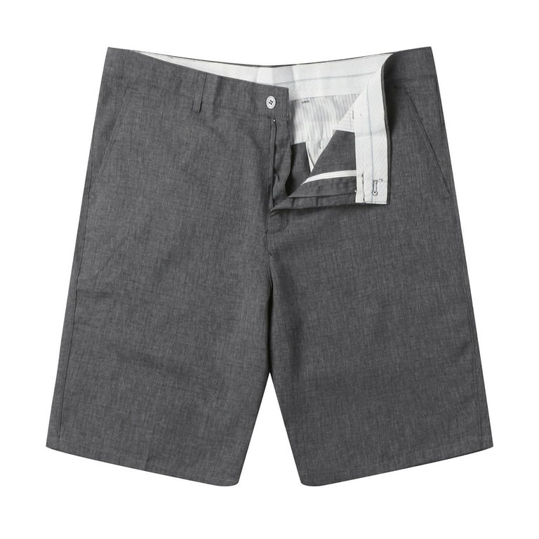 Grey dress shorts mens hot sale