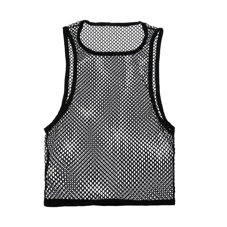 Fishnet vest deals
