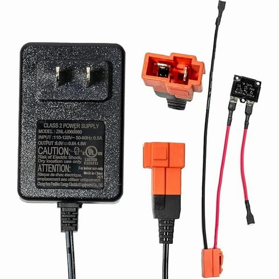 WNiMa3 2pin 6v Charger for Kids Ride on car with Wiring Harnesses Parts Replacement 6 Volt Battery Charger for Ride on Toys Battery connectors Kids car Red Square Power Supply Plug Adapter