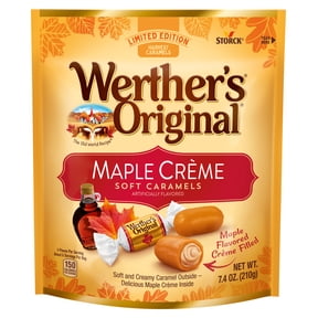 Werther's Original Limited Edition Fall Harvest Maple Crème Soft Caramels, 7.4 oz Bag