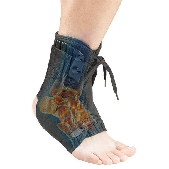 WOAEETY 1 PC Ankle Brace with Splint With 3D Weave Elastic Bandage  , Adjustable Ankle Brace Support for Sprain Tendonitis Sprained Ankle Tendon Injury Recovery Volleyball Basketball(M)