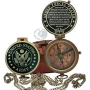 WOANIN Compass Gift for U.S Army, U.S Air Force, Engraved Navy Compass, Navy Gift, Navy Brass Compass, Retirement Gift, Personalized Compass, Antique Compass