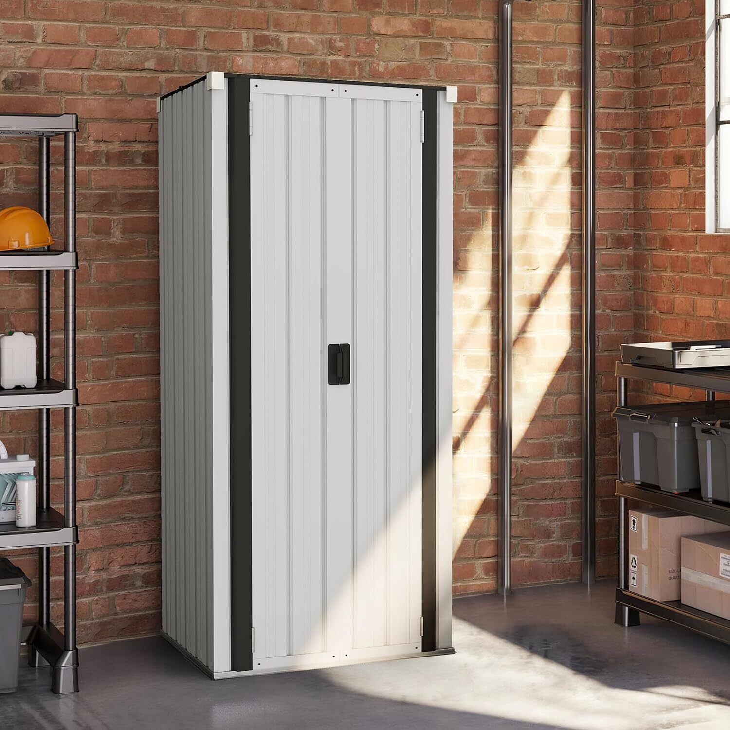 WOBLUU Waterproof Storage Cabinet for Outdoor Use - Metal Construction ...