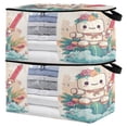 thumbnail image 1 of WOBOGO A Cute Marshmallow Man Clothes Storage 2Pack Foldable Thick Fabric Blanket Organizer Bag with Handle 21.65×13.78×12.4in, 1 of 7