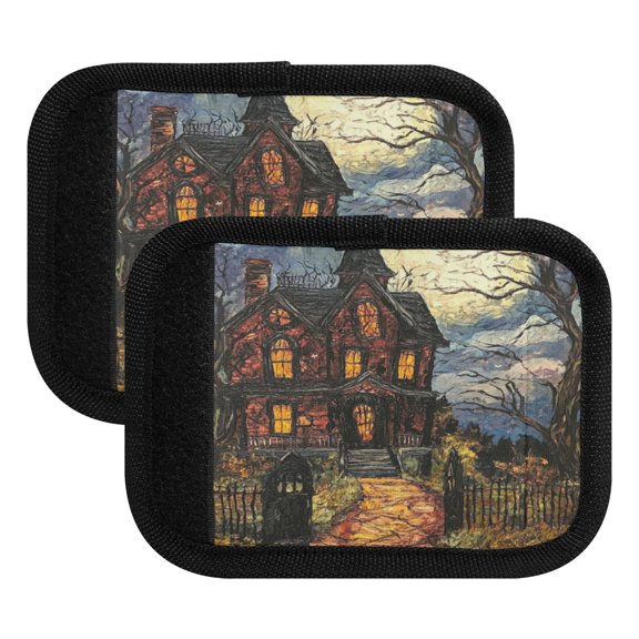 WOBOGO A Haunted House Luggage Handle Wrap 2Pcs Made of Neoprene is Soft and Flexible Suitable for Many Bags Shoulder Pads.