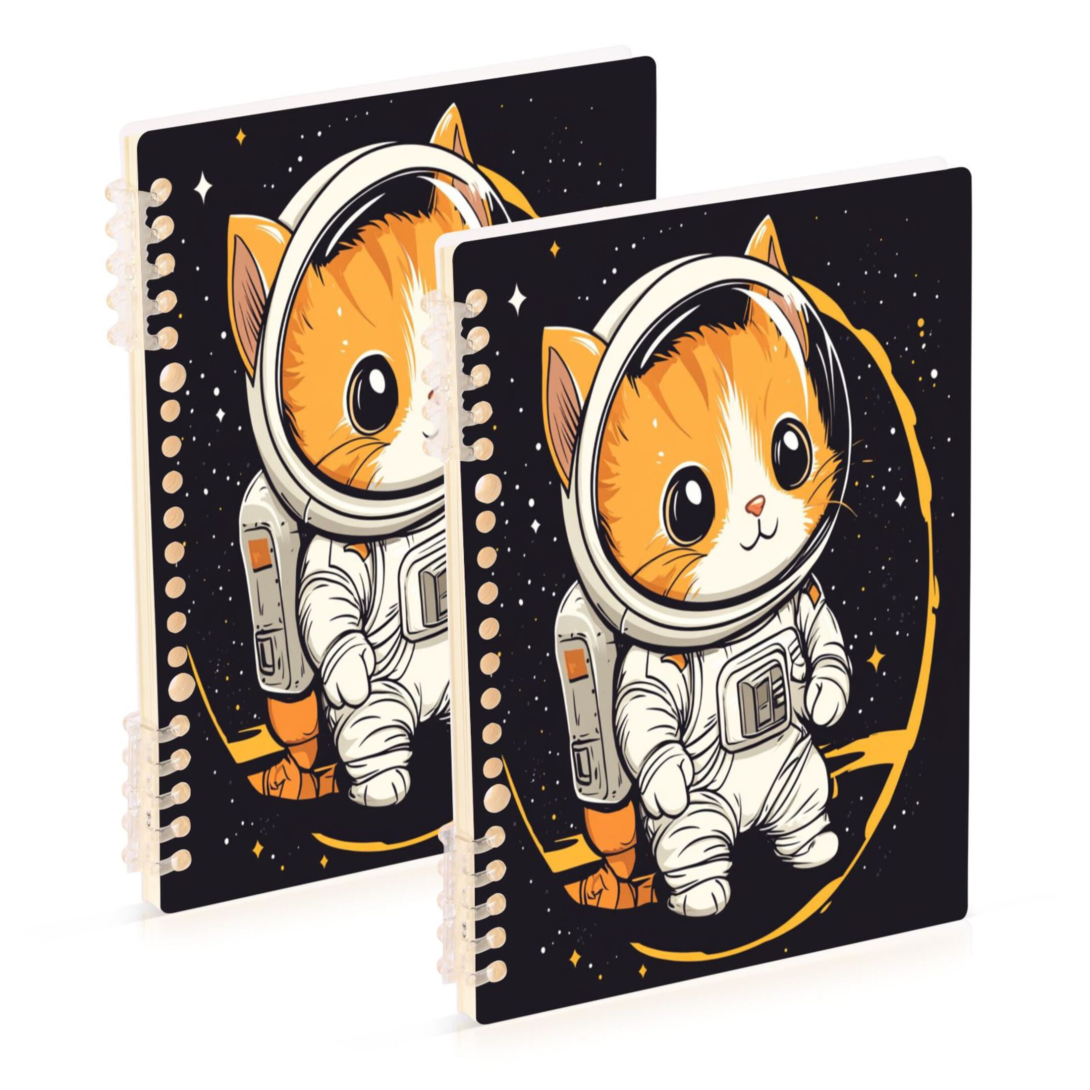WOBOGO A Kitten in Outer Space Notebook College Horizontal Grid Paper ...