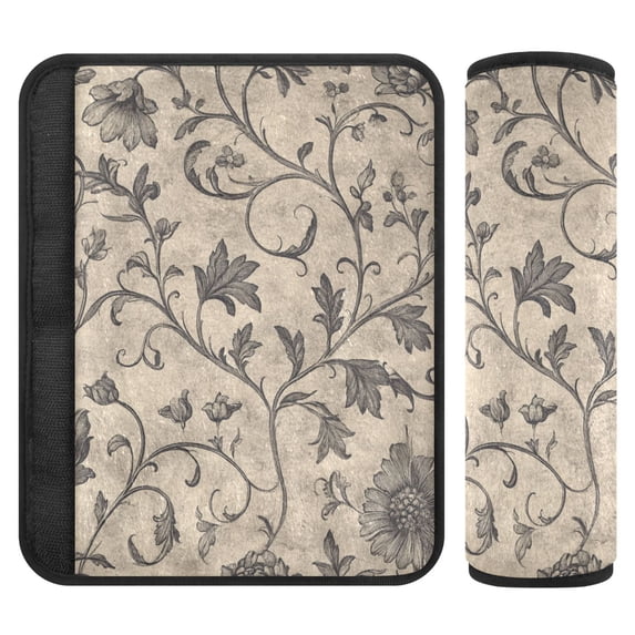 WOBOGO A Medieval-style Pattern Seat Belt Cover 2 Piece Soft Comfort Driving Shoulder Pad Suitable for All Cars and Backpacks