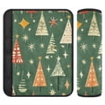 thumbnail image 1 of WOBOGO A Pattern Of Christmas Trees and Stars Seat Belt Cover 2 Piece Soft Comfort Driving Shoulder Pad Suitable for All Cars and Backpacks, 1 of 8