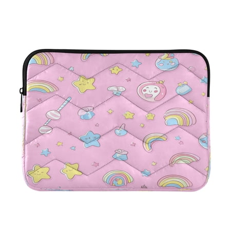 WOBOGO A Pattern Of Kawaii Candy and Stars Laptop Sleeve 13.4 inch Lightweight Zipper Design Soft Padded Protection Against Scratches and Impacts
