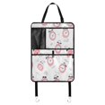 thumbnail image 1 of WOBOGO A Pattern Of Pink Alarm Clocks Backseat Car Organizer Footed Universal Car with Touch Screen Tablet Holder Rear Seat Protector, 1 of 7