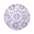 thumbnail image 1 of WOBOGO A Pattern with Pale Purple Daisies Round Placemats Set of 6 Heat Resistant Washable Kitchen Table Decorations 15.4in, 1 of 7