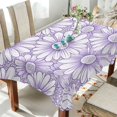 thumbnail image 1 of WOBOGO A Pattern with Pale Purple Daisies Square Tablecloth 60×108in Polyester Fabric Tablecloth Washable Dust Resistant Wrinkle Resistant, 1 of 9