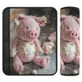 thumbnail image 1 of WOBOGO A Pink Piggy Doll Seat Belt Cover 2 Piece Soft Comfort Driving Shoulder Pad Suitable for All Cars and Backpacks, 1 of 8