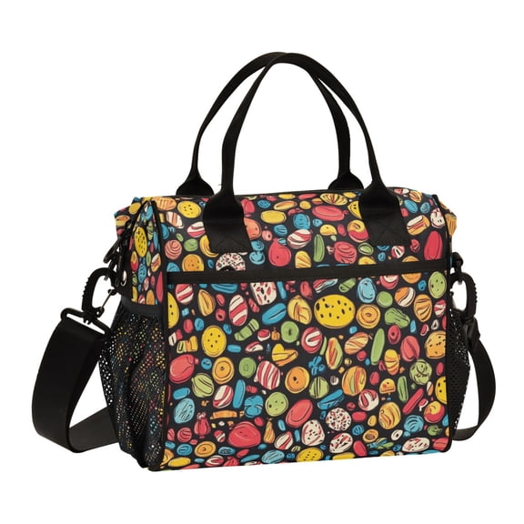 WOBOGO A Variety Of Snack Patterns Lunch Bag Large Capacity Leak Proof Insulation Soft Adult Men and Women Universal 11.811.46.2in