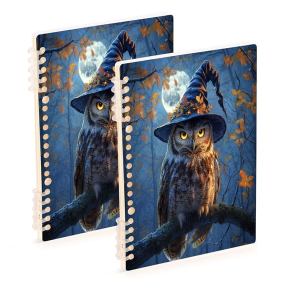 WOBOGO A Wise Old Owl Notebook College Horizontal Grid Paper Ink Spill Resistant Water Resistant Cover 8.3x5.7x0.4in